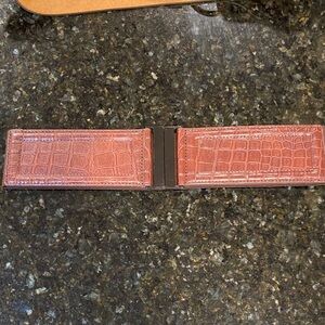 Brown Crocodile Pattern Womens Belt